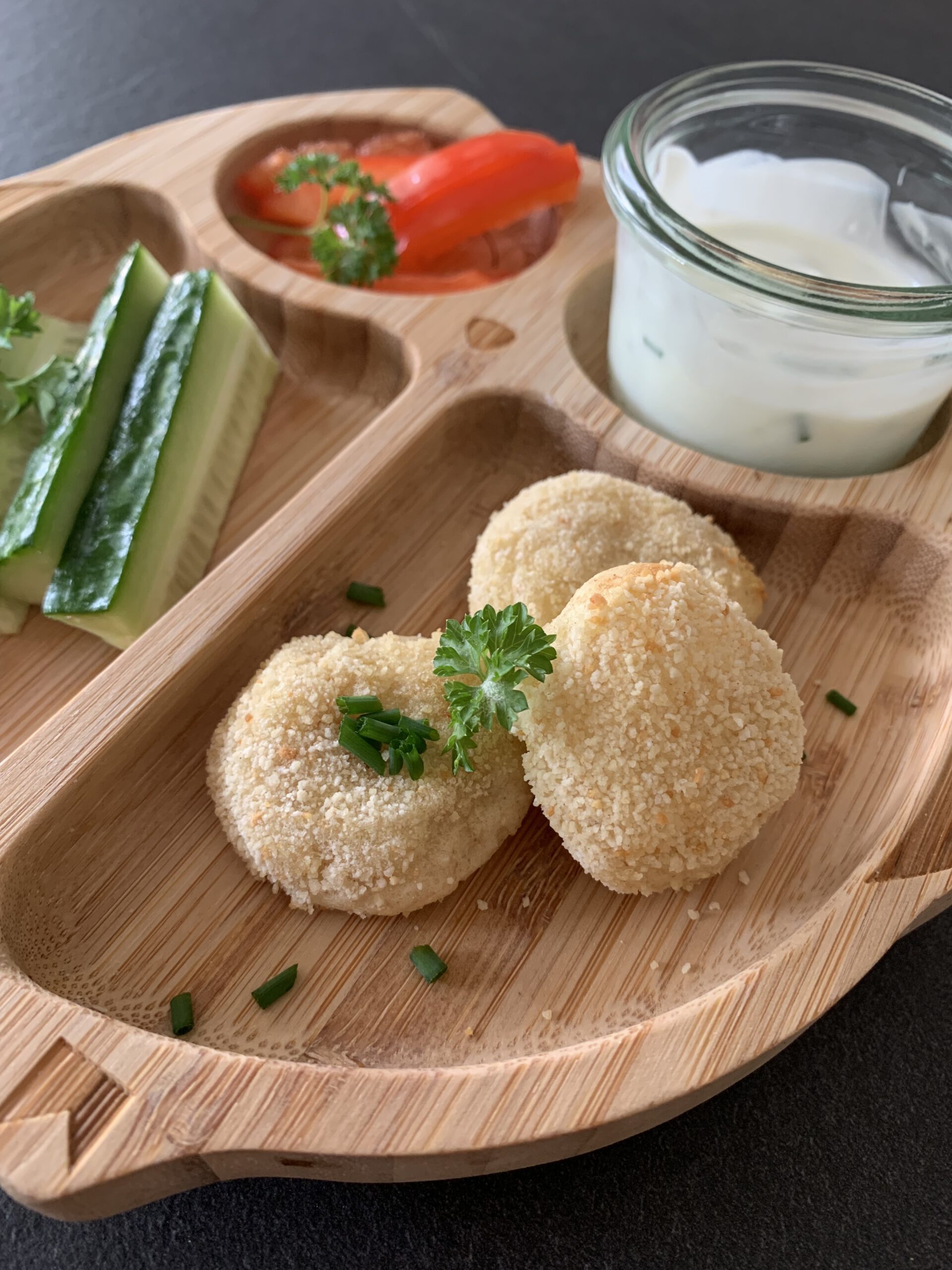 Knusprige Kartoffel-Taler aus dem Airfryer - Resteverwertung Deluxe Knusprige Kartoffel-Taler aus dem Airfryer - Resteverwertung Deluxe