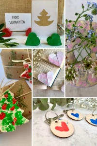 Geschenke basteln mit Kleinkind für Weihnachten: Ideen was du mit deinem Kleinkind für Weihnachten basteln kannst. Geschenke von Kindern für Erwachsene. Zum Beispiel Schlüsselanhänger mit Finderabdrücken, Geschenkanhänger aus Salzteig, Lesezeichen falten aus Kinderbildern, Fotohalter aus Modelliermasse, Blumenretter aus Modelliermasse basteln.