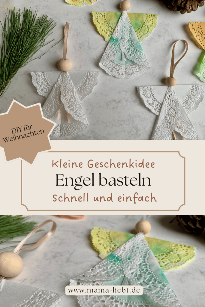 weihnachtsengel-basteln-mit-kindern Einfache Anleitung fürs Weihnachtsbasteln mit Kleinkindern: Wir falten ganz schnell hübsche Weihnachtsengel aus Mini-Tortenspitze.