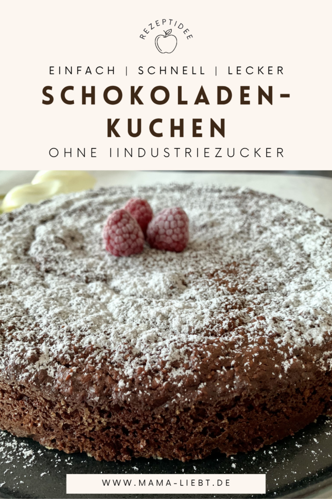 Schokoladenkuchen ohne Industriezucker: Schnell, lecker und einfach. Eine gesunde  Rezeptidee